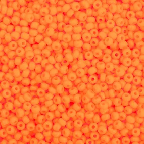 Preciosa Czech Glass, 11/0 Round Seed Bead, Opaque Light Orange (1 Tube)