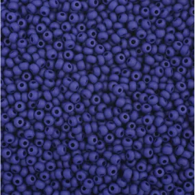 Preciosa Czech Glass, 11/0 Round Seed Bead, Opaque Navy Blue - Matte (1 Tube)