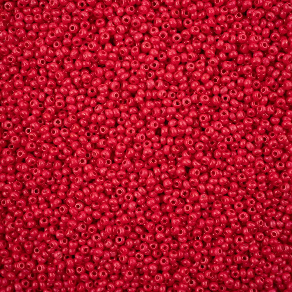 Preciosa Czech Glass, 11/0 Round Seed Bead, Terra Intensive Red (1 Tube)