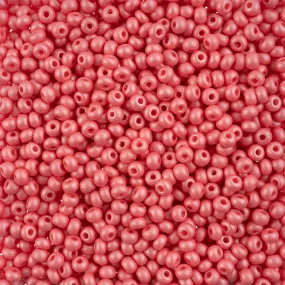 Preciosa Czech Glass, 6/0 Round Pony Seed Bead, PermaLux Dyed Chalk Pink (1 Tube)