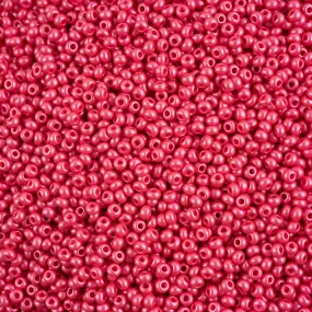 Preciosa Czech Glass, 8/0 Round Seed Bead, PermaLux Dyed Chalk Fuchsia (1 Tube)