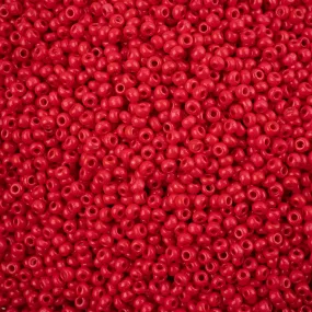 Preciosa Czech Glass, 8/0 Round Seed Bead, Terra Intensive Red (1 Tube)