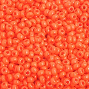 Preciosa Czech Glass, 8/0 Seed Bead, Opaque Orange (1 Tube)