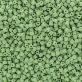 Preciosa Czech Glass, 9/0 Cylinder 3cuts Seed Bead, Opaque Pale Green (1 Tube)