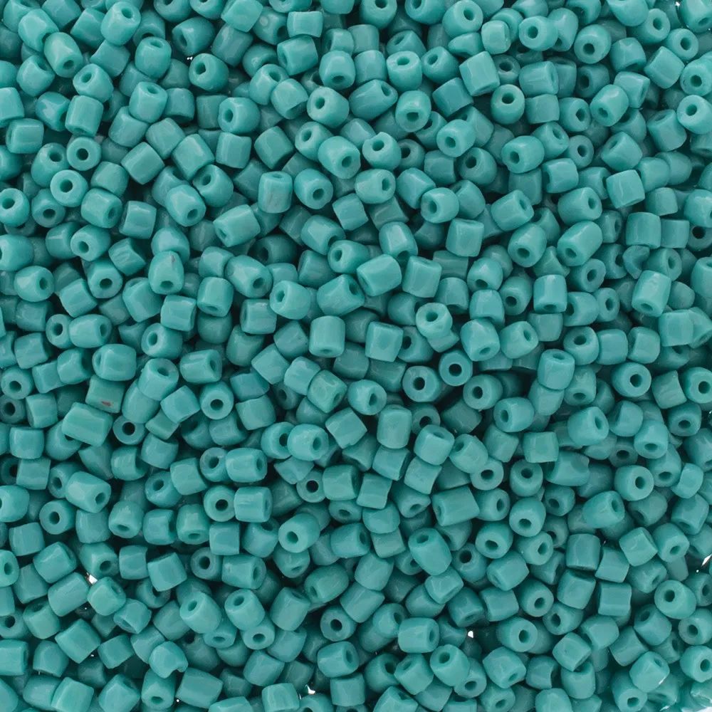 Preciosa Czech Glass, 9/0 Cylinder 3cuts Seed Bead, Opaque Turquoise (1 Tube)