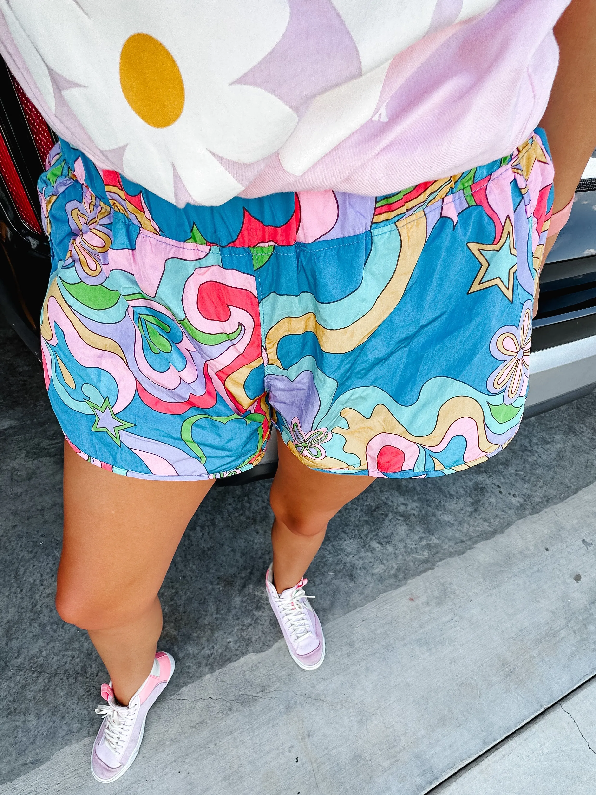 Rainbow Abstract Shorts