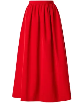 Red Taffeta Aline Techno Skirt