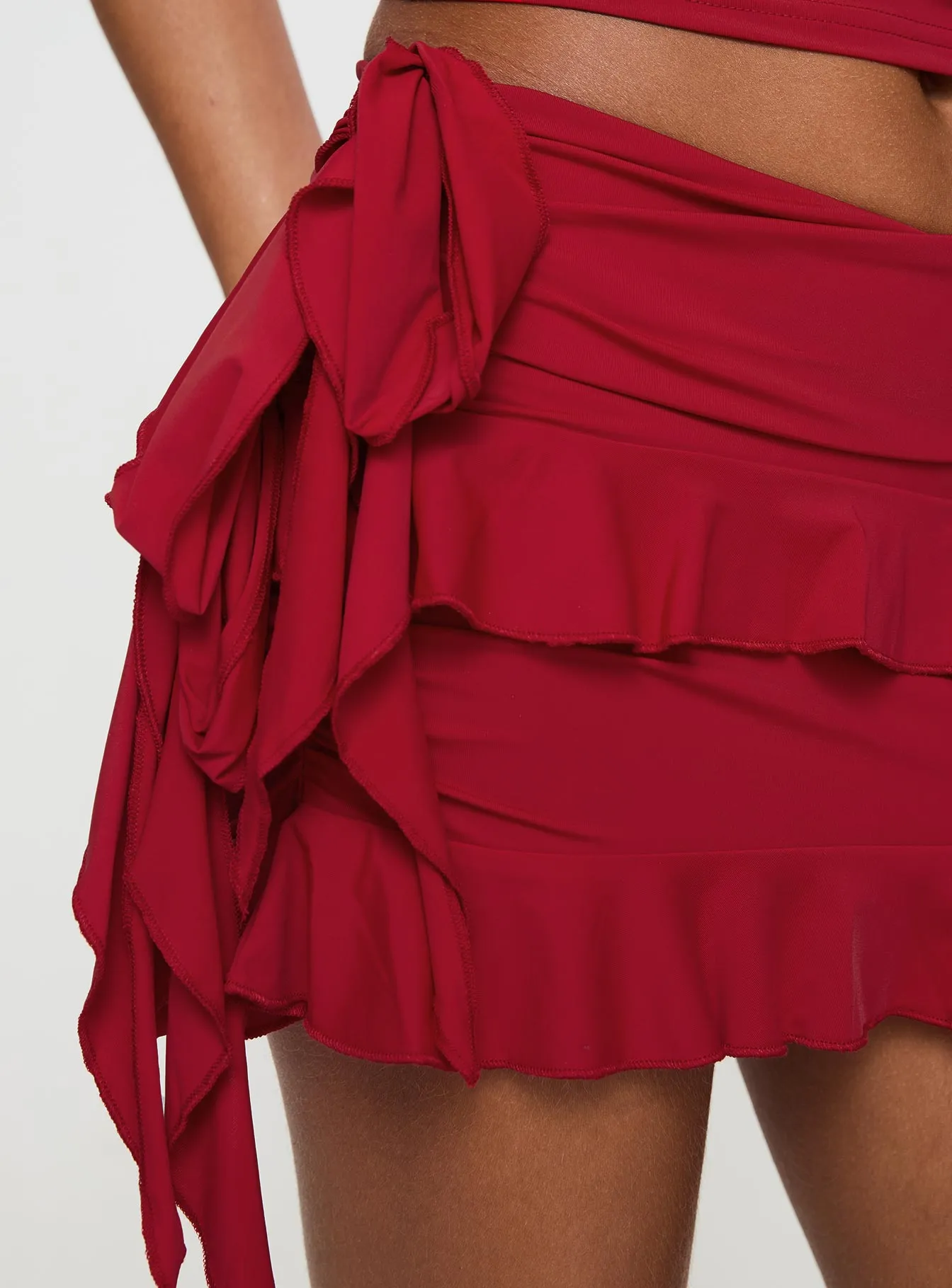 Rendezvous Mini Skirt Crimson