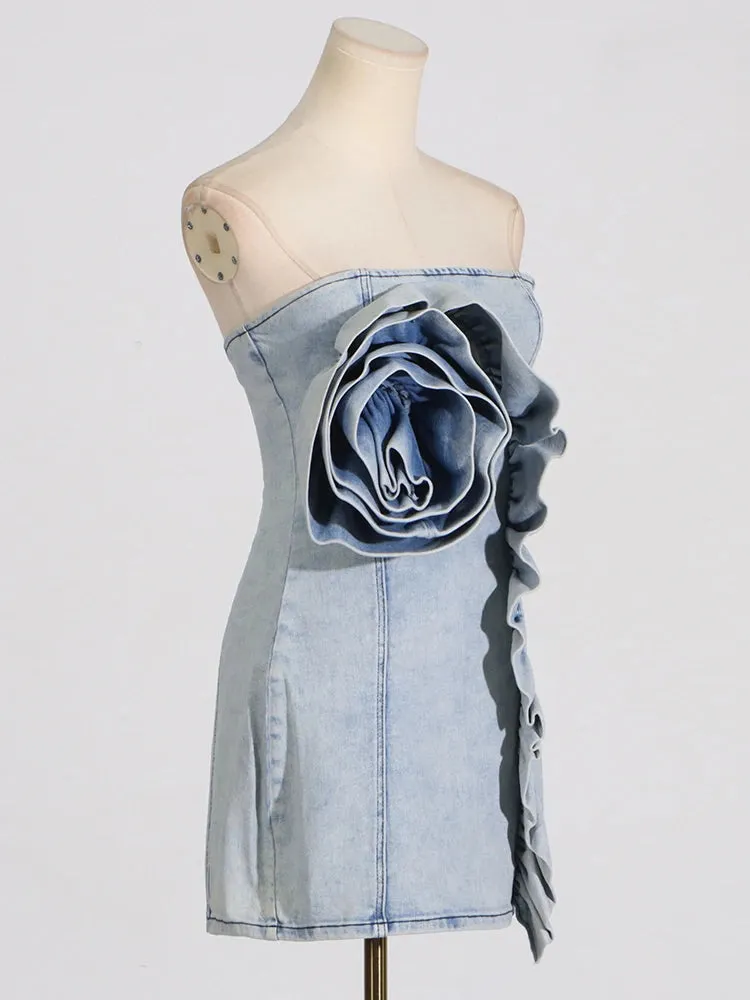 Rosette Denim Mini