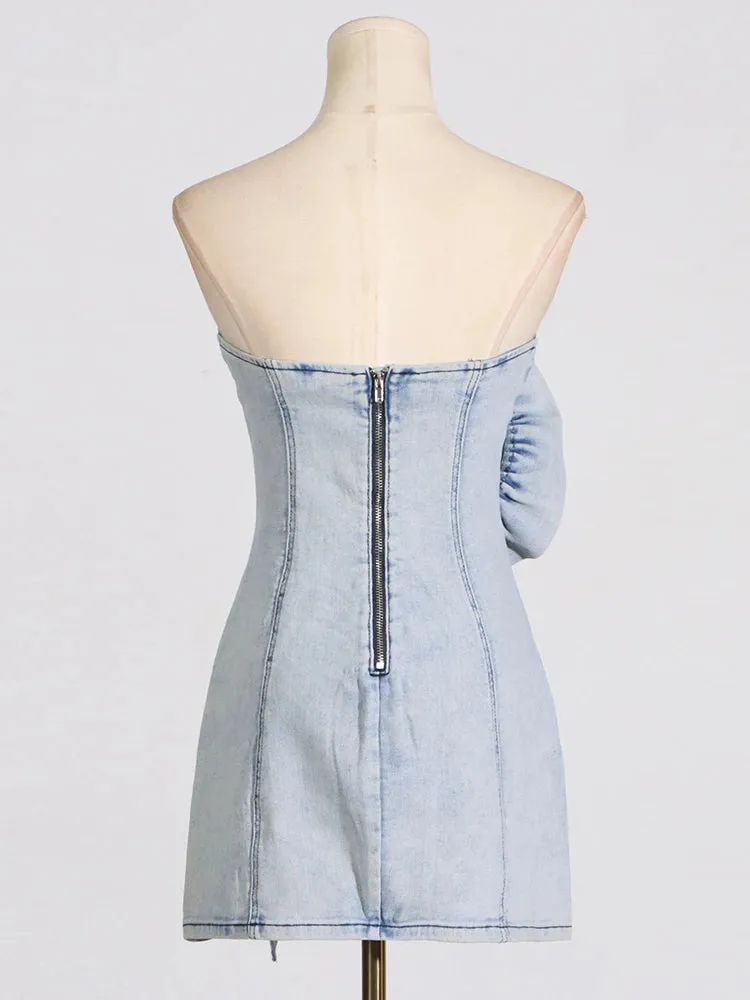 Rosette Denim Mini