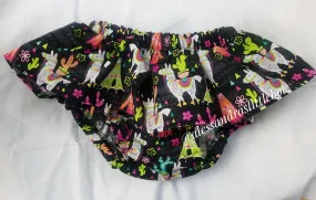 RTS Bright Llamas Skirted Bloomers 24mo/2t-3t