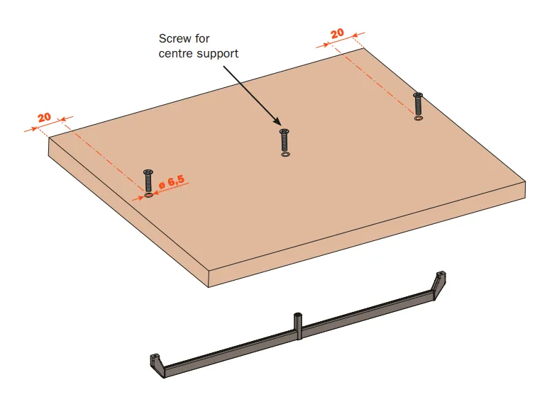 Salice Excessories Hanger Rail End Supports - Angled - No Back Cover