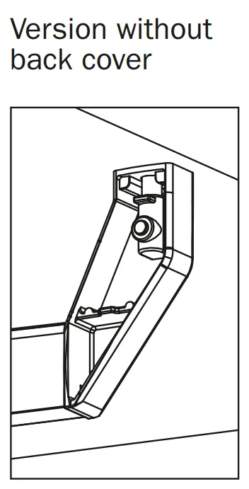 Salice Excessories Hanger Rail End Supports - Angled - No Back Cover