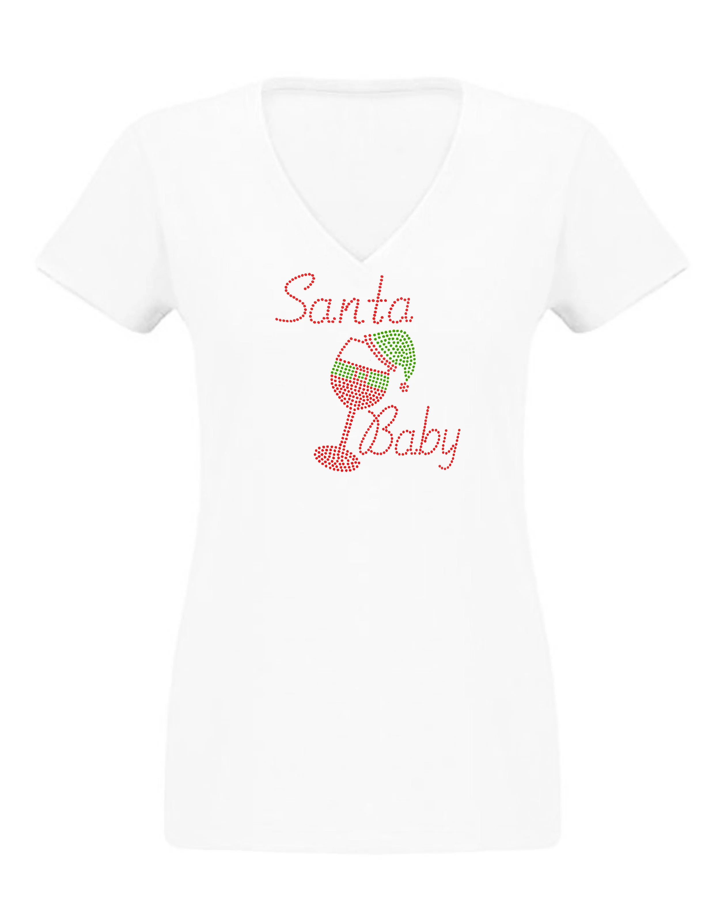 Santa Baby Rhinestone Christmas T-Shirt