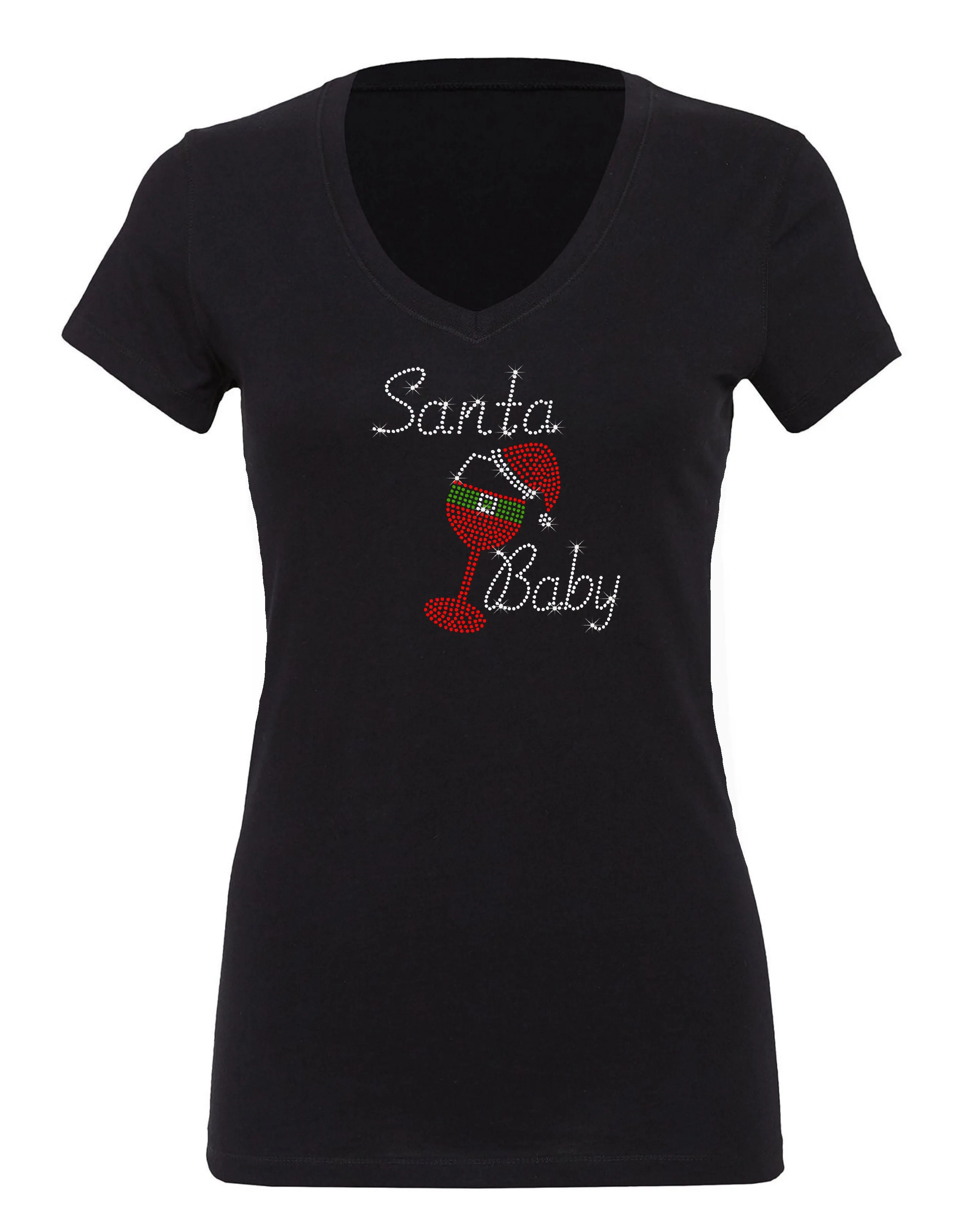 Santa Baby Rhinestone Christmas T-Shirt