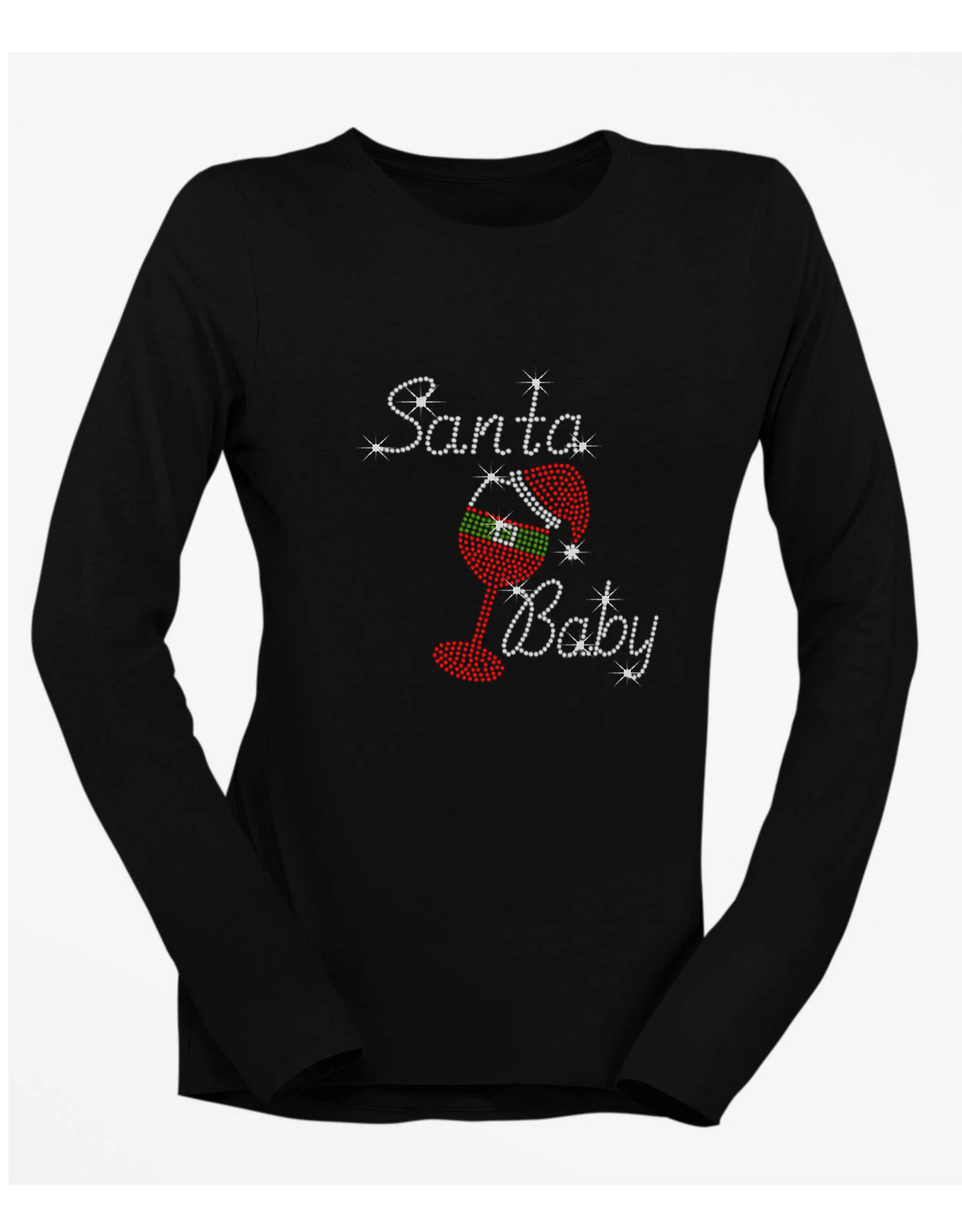 Santa Baby Rhinestone Christmas T-Shirt