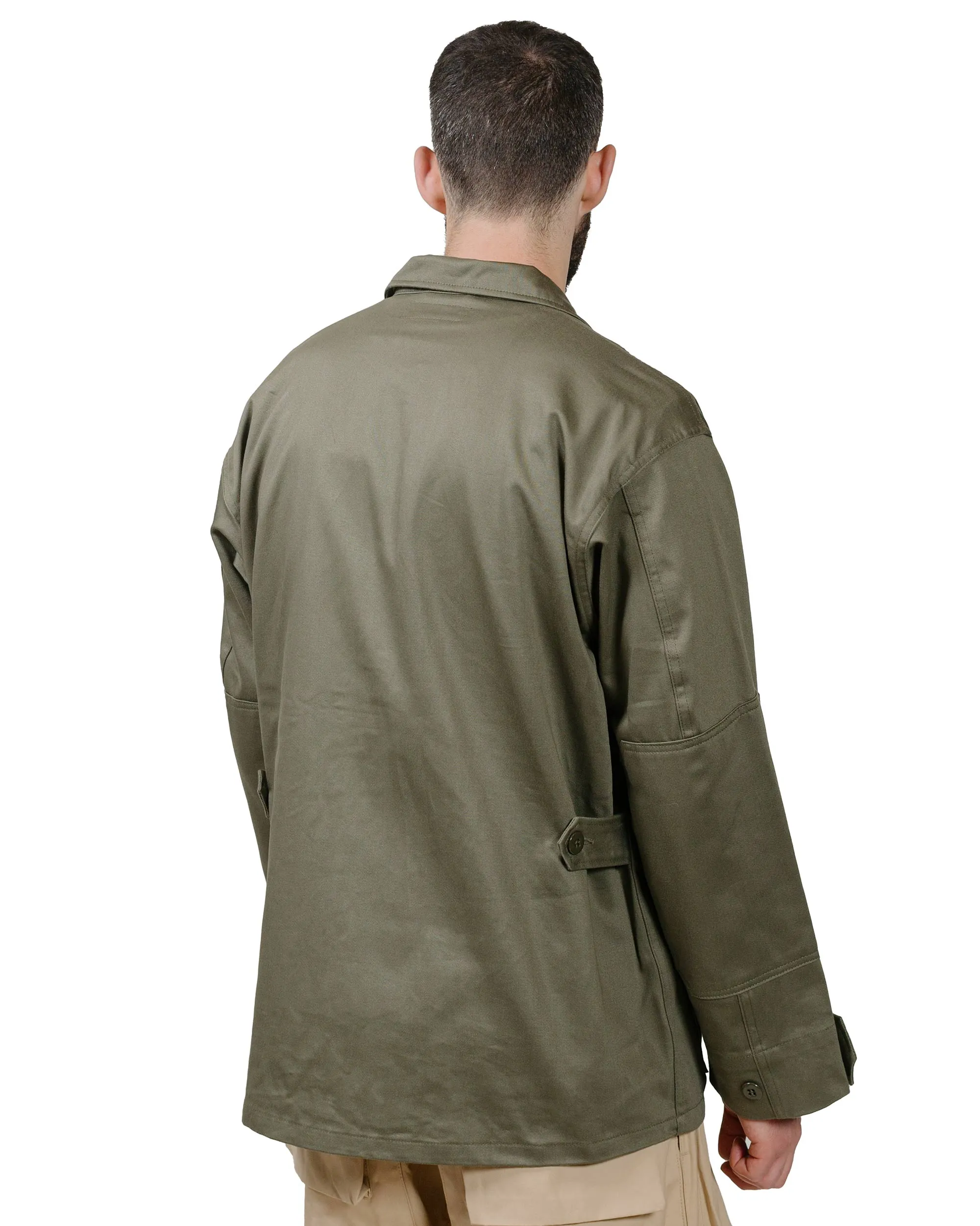 Sassafras Overgrown Fatigue Jacket Military Satin Olive