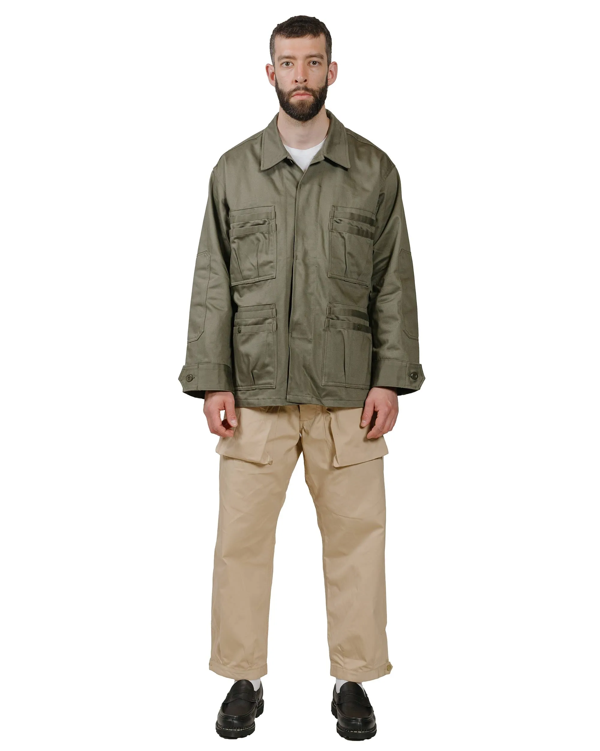 Sassafras Overgrown Fatigue Jacket Military Satin Olive