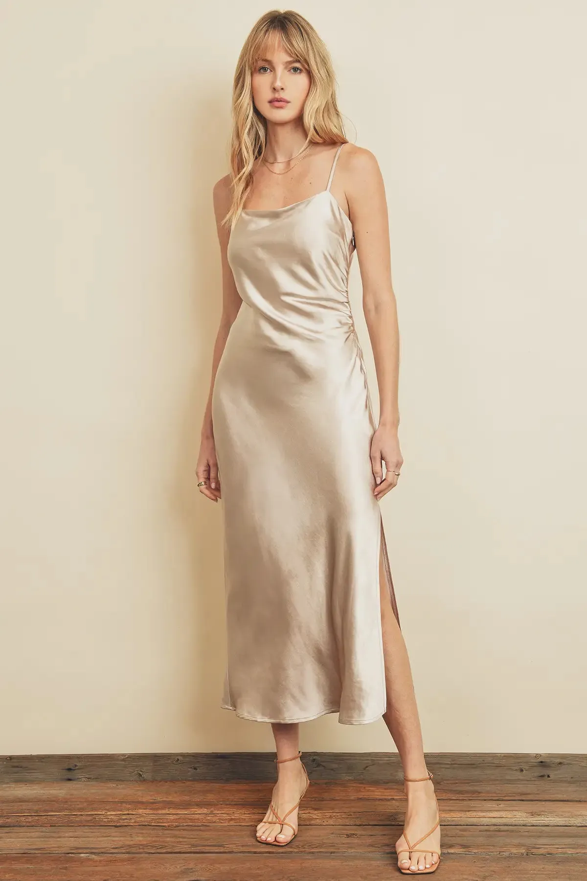 Satin Midi Dress