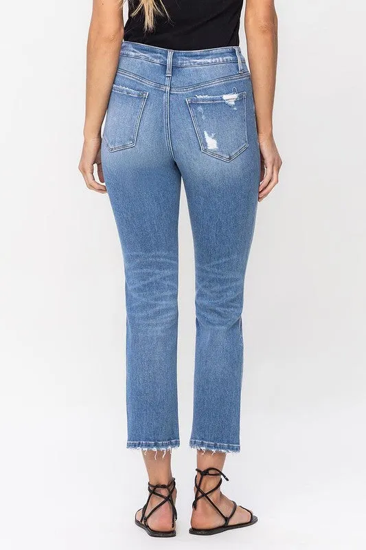 Serenity High Rise Slim Straight Jeans