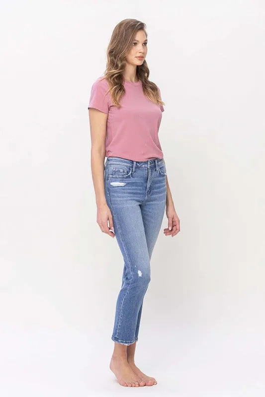 Serenity High Rise Slim Straight Jeans