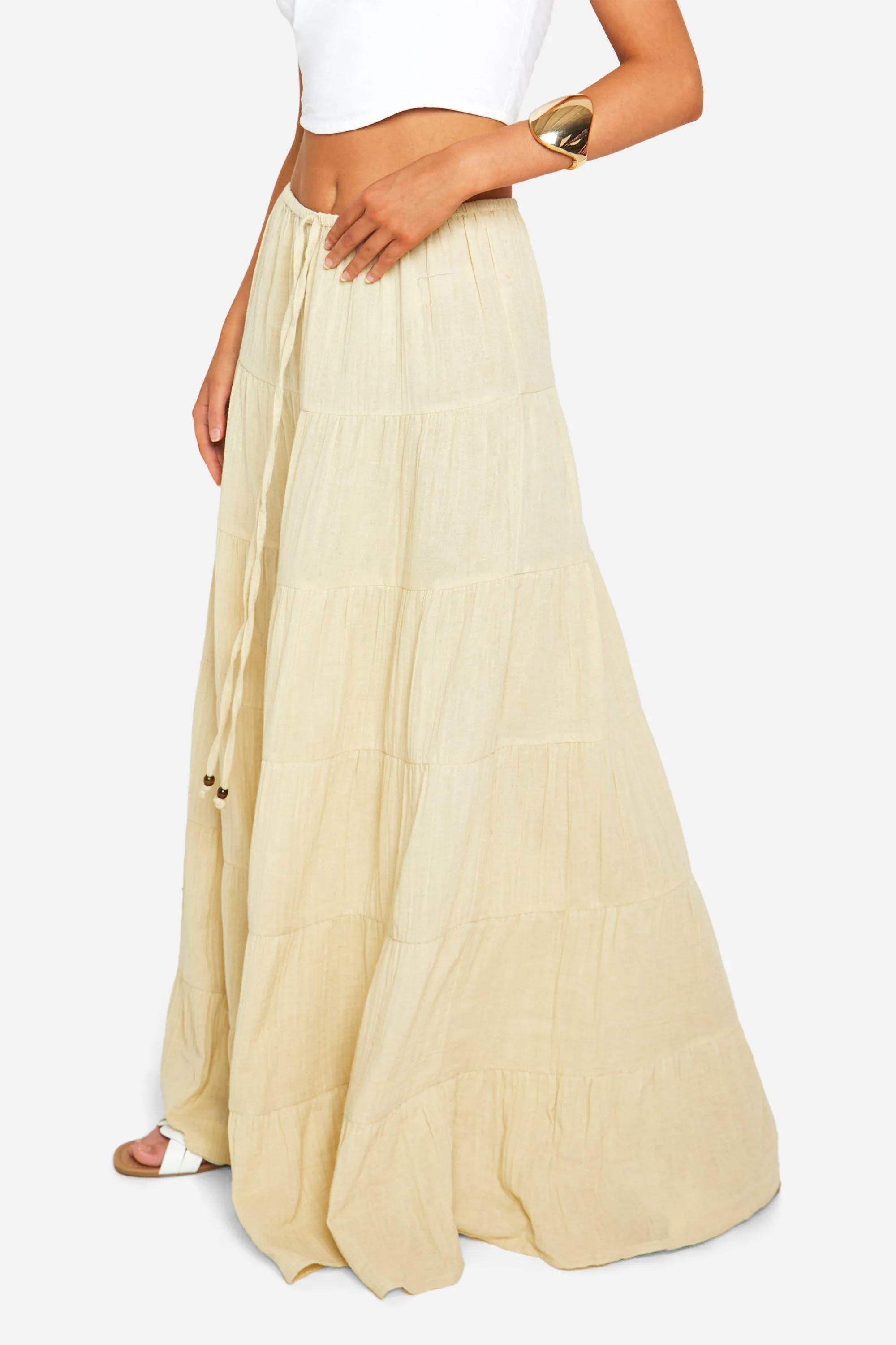 Skirts | Floaty Tiered Maxi Skirt | boohoo