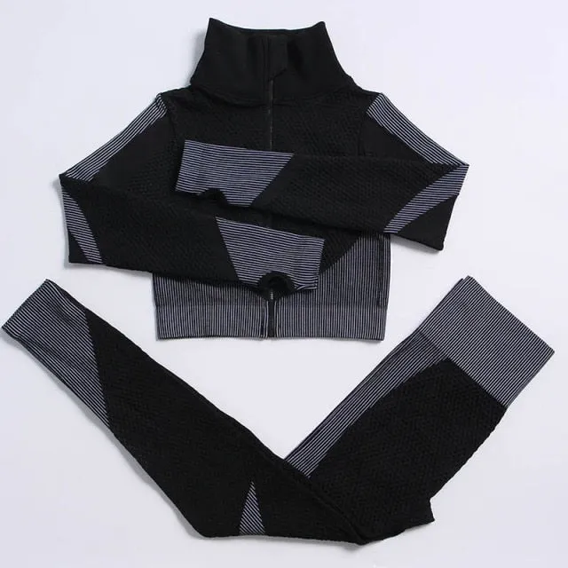 Sport bras top Long sleeve Women Sportswear Suit