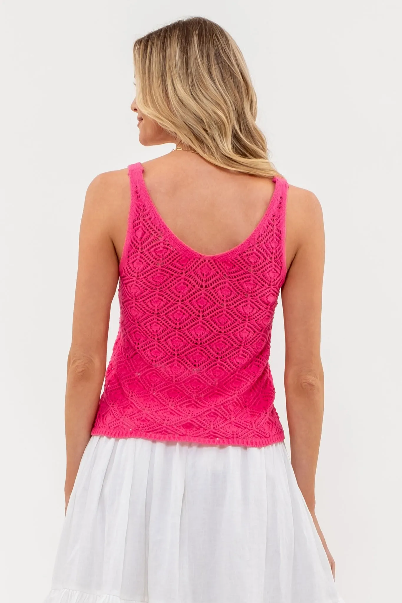 Sunshine Eyelet Knit Tank Top - 2 Colors