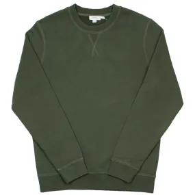 Sunspel - Loopback Sweatshirt - Dark Olive