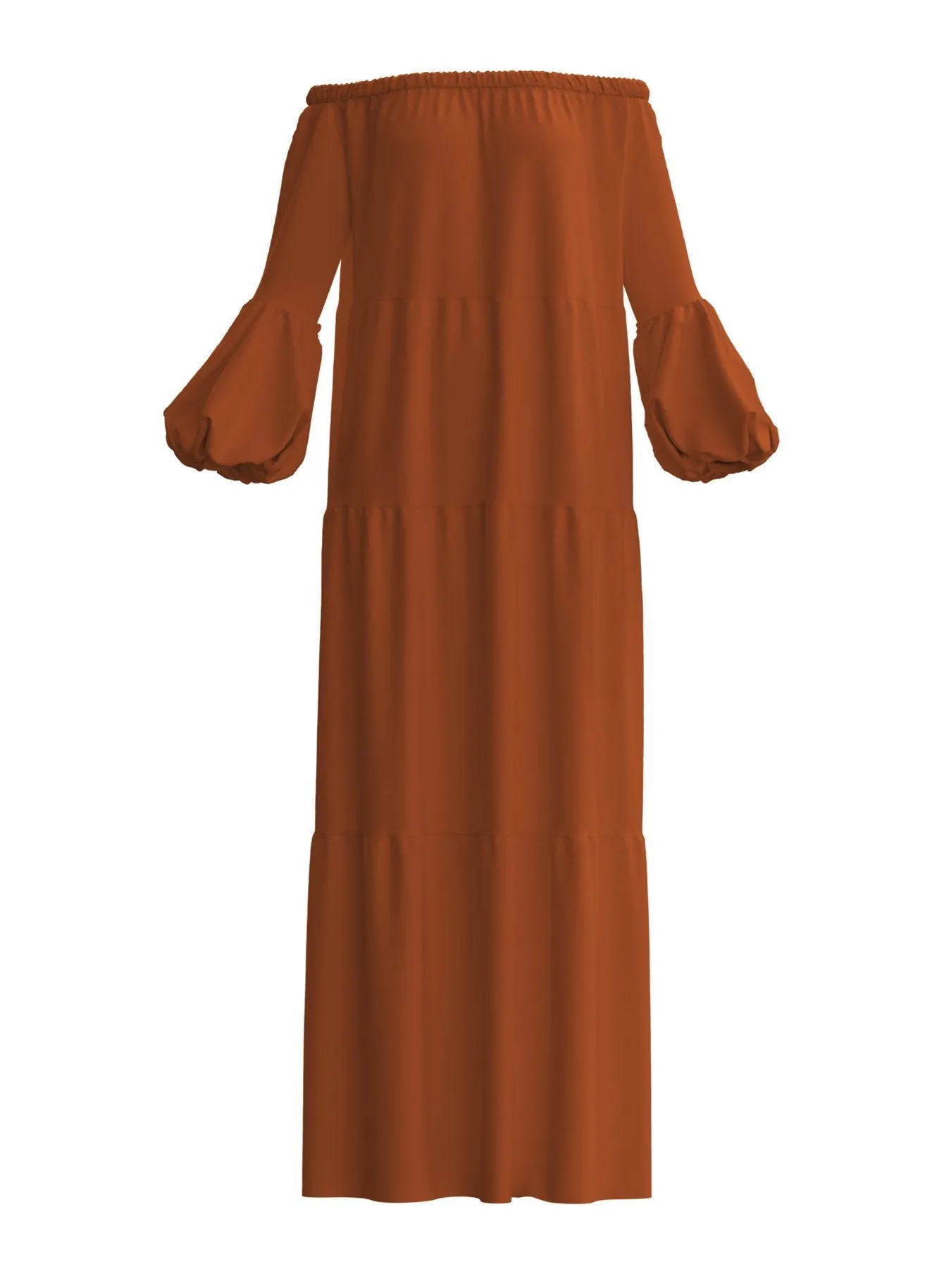 Sustainable Kudi Dress - Solid Rust