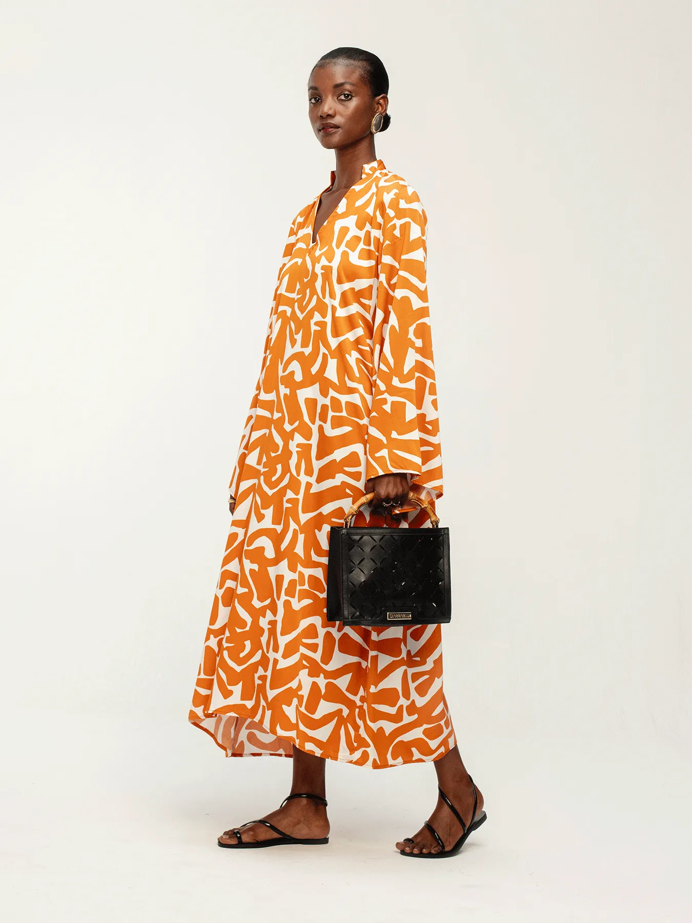 Sustainable Rama Dress - Tali Orange