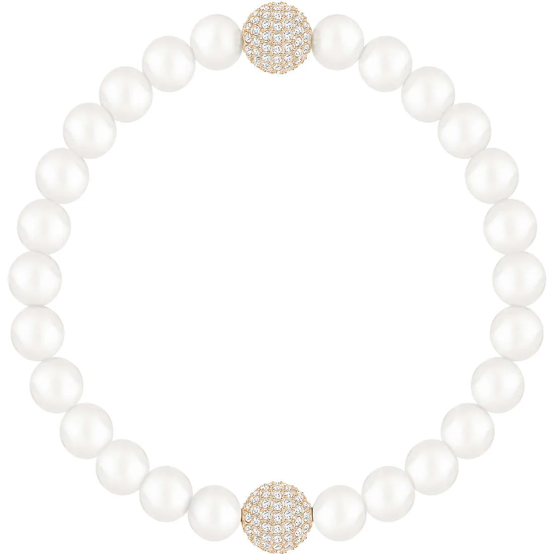 Swarovski REMIX PEARL STRAND, White, Medium, Rose Gold -5365746