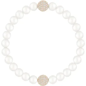 Swarovski REMIX PEARL STRAND, White, Medium, Rose Gold -5365746