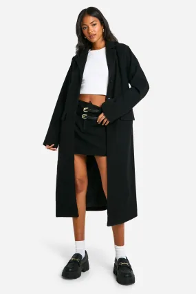 Tall Wool Look Longline Coat