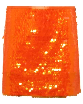 Tangerine Jolly Rancher Sequin Mini Skirt