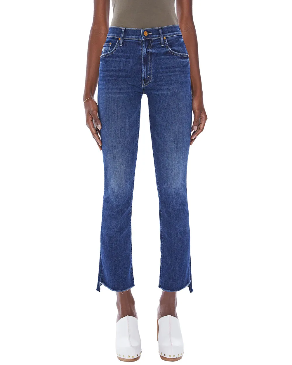 The Insider Crop Step Fray Jean in Teaming Up