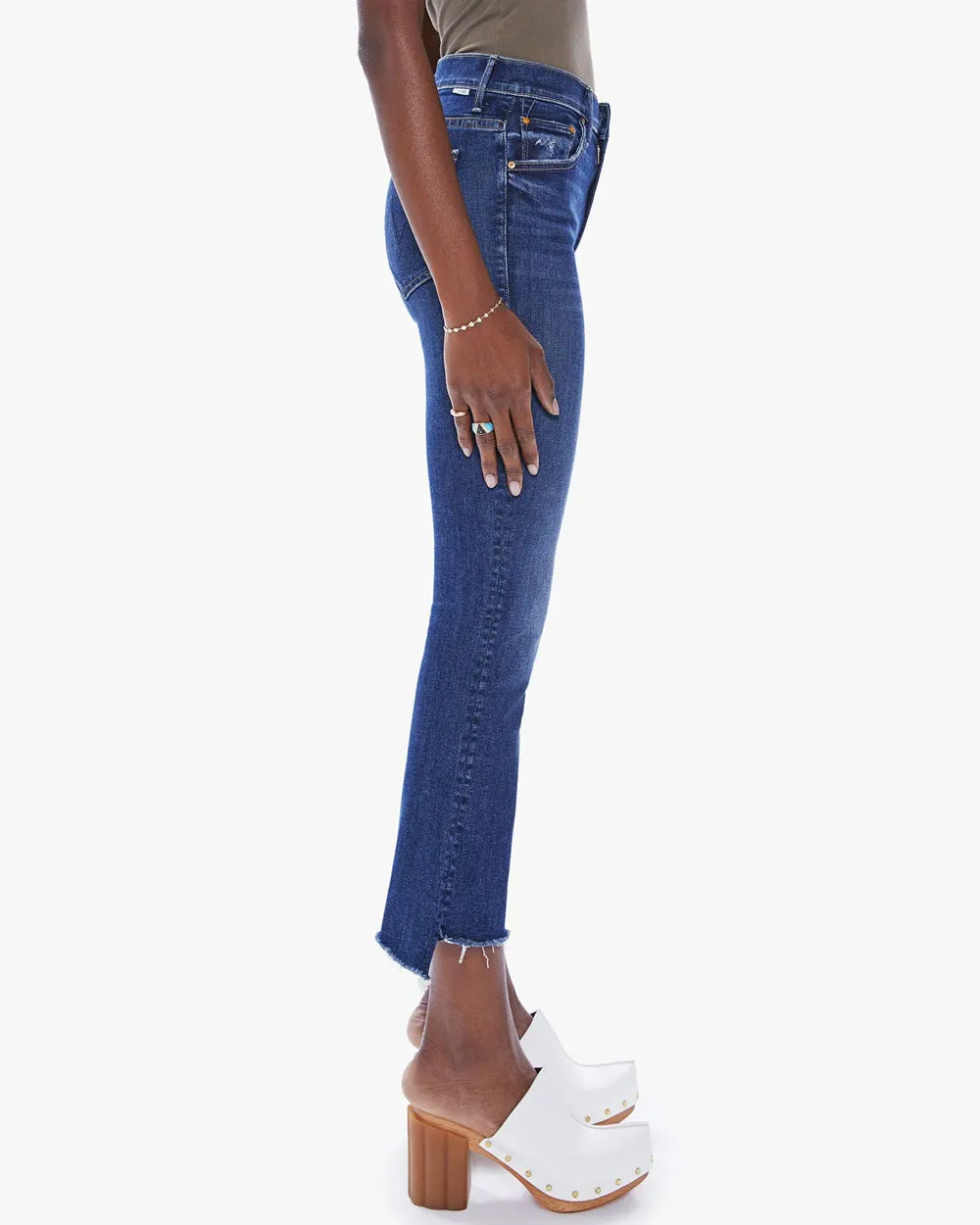 The Insider Crop Step Fray Jean in Teaming Up