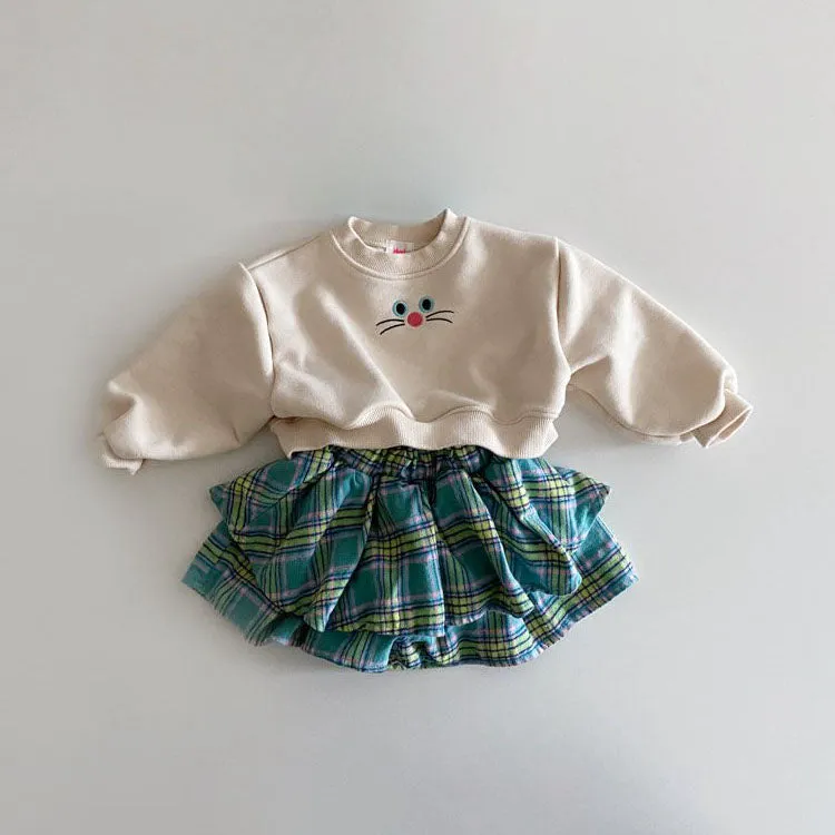 Toddler Hei Ruffle Layered Plaid Skirted Shorts (1-6y) - 2 Colors