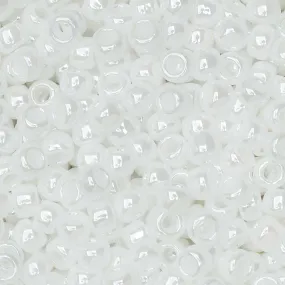 Toho Seed Beads, Round 8/0 #121 'Opaque Lustered White' (8 Grams)