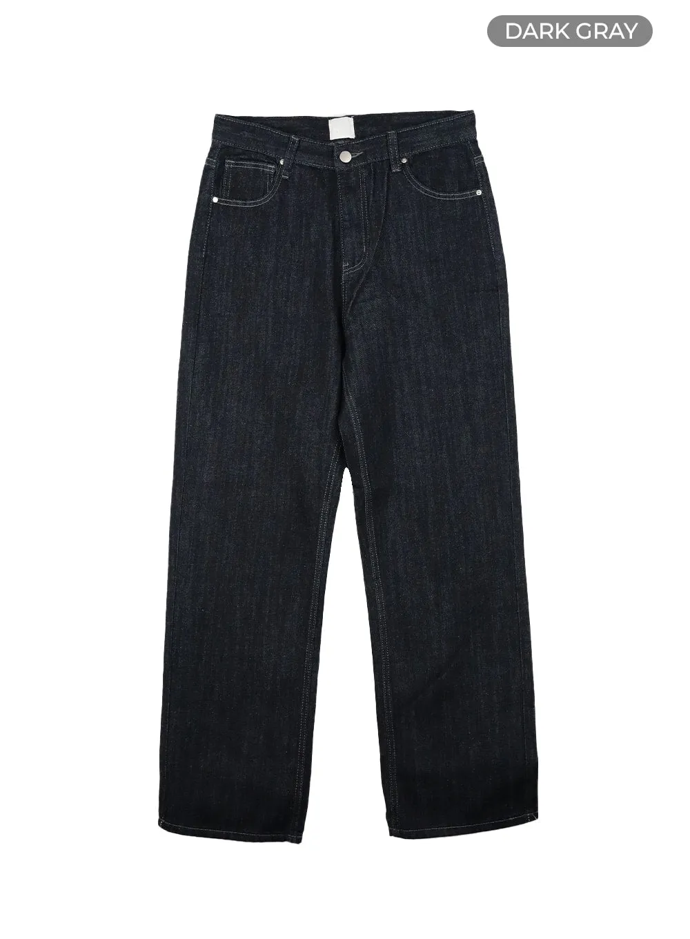 Washed Cotton Straight Jeans OM425