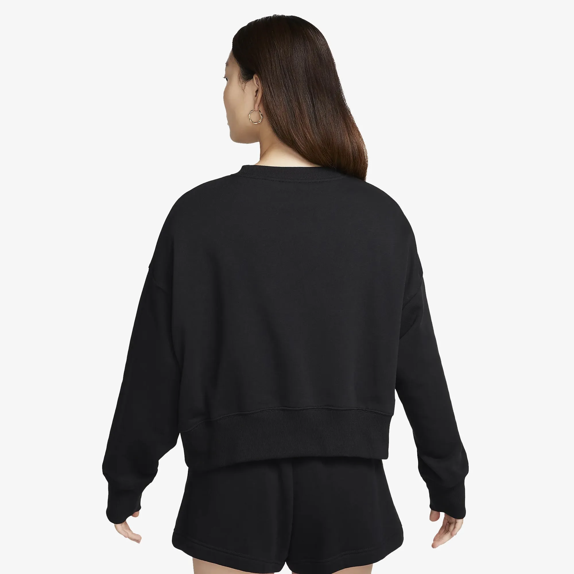 WMN'S SPORTSWEAR PHOENIX FLEECE CREW-NECK TERRY 'BLACK/SAIL'