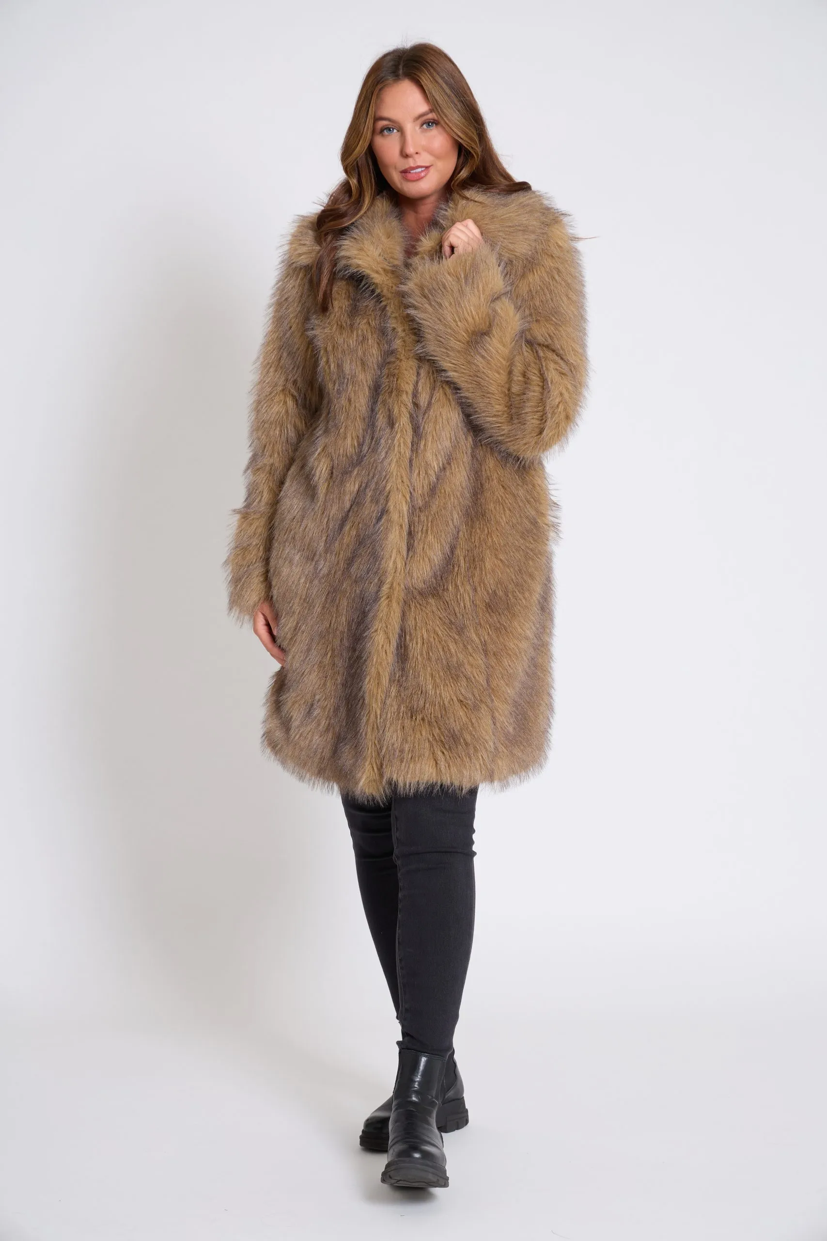 Women’s Luxurious Soft Faux Fur Long Coat