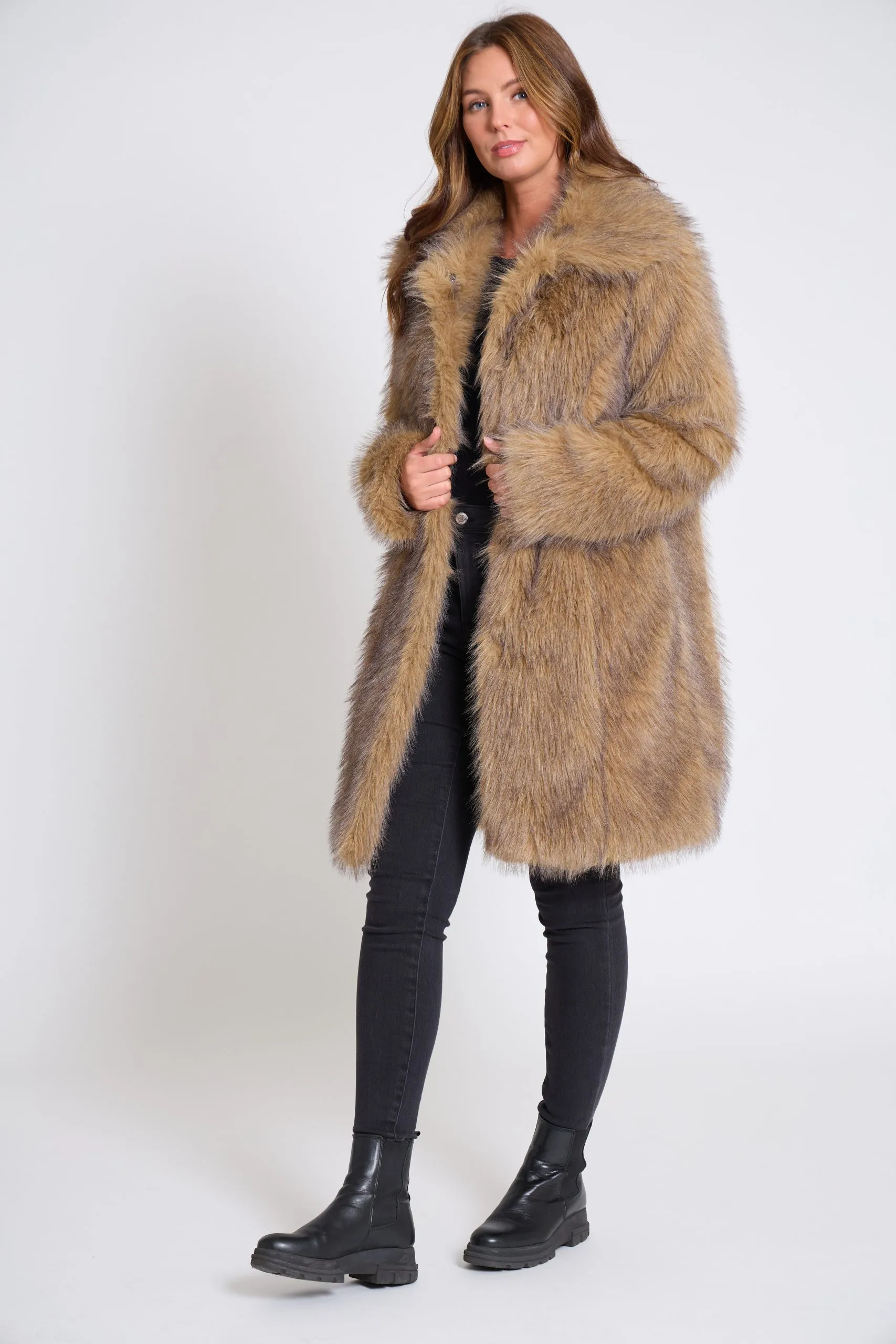 Women’s Luxurious Soft Faux Fur Long Coat