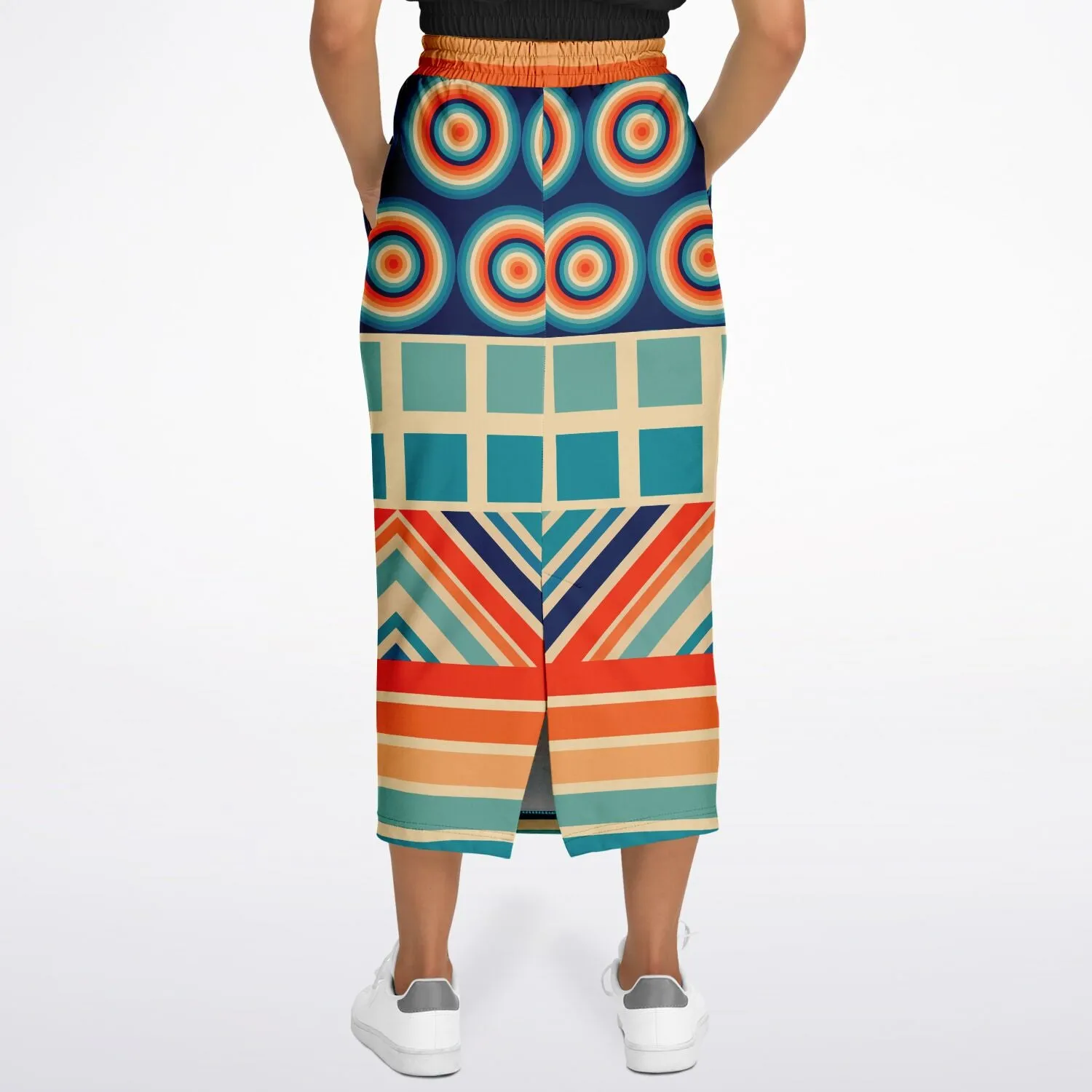 Ziggy Out Retro Eco-Poly Long Pocket Skirt